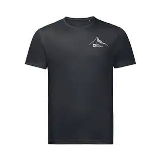 Jack Wolfskin T-Shirt Peak Graphic (atmungsaktiv, Geruchshemmend) Phantomgrau Herren