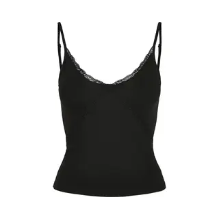 Urban Classics - Lace 90's Mouwloze Top - 2XL - Zwart