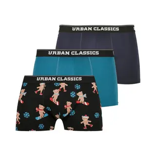 Urban Classics Boxershorts "Urban Classics Herren Organic X-Mas Boxer Shorts 3-Pack" 1 Stk.