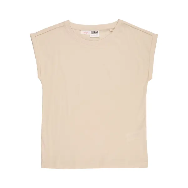 Urban Classics Damen Girls Organic Extended Shoulder Tee Whitesand, 122/128 thumbnail
