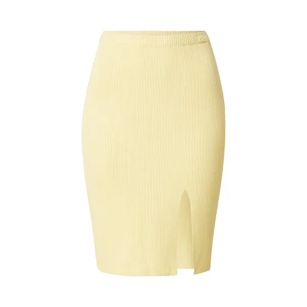Urban Classics Damen Ladies Rib Knit Skirt 5XL Softyellow thumbnail