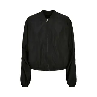 Urban Classics, Damen, Leichte Jacken, Ladies Recycled Batwing Bomber Jacket - 16954, Schwarz, (4XL)