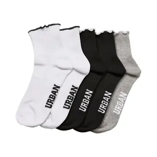Urban Classics, Damen, Socken, Girly Small Edge Socks 4-Pack, Mehrfarbig, (4er Pack, 35 - 38)