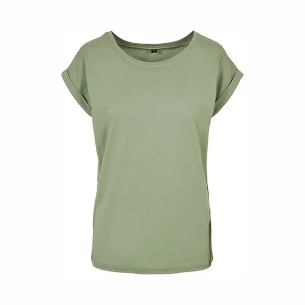 Build Your Brand Damen T-Shirt Ladies Extended Shoulder Tee, Lang Geschnittenes T-Shirt Für Frauen, Baumwolle, Softsalvia, Xxl thumbnail