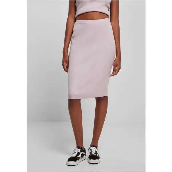 Mid-length Skirt In Ribbed Knit For Women Urban Classics Gt thumbnail