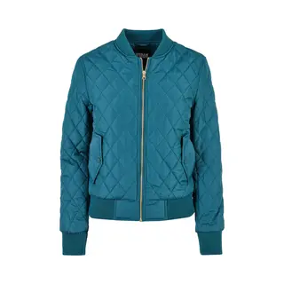 Urban Classics Women's Ladies Diamond Quilt Nylon Jacket Jacke, Jasper, 5XL