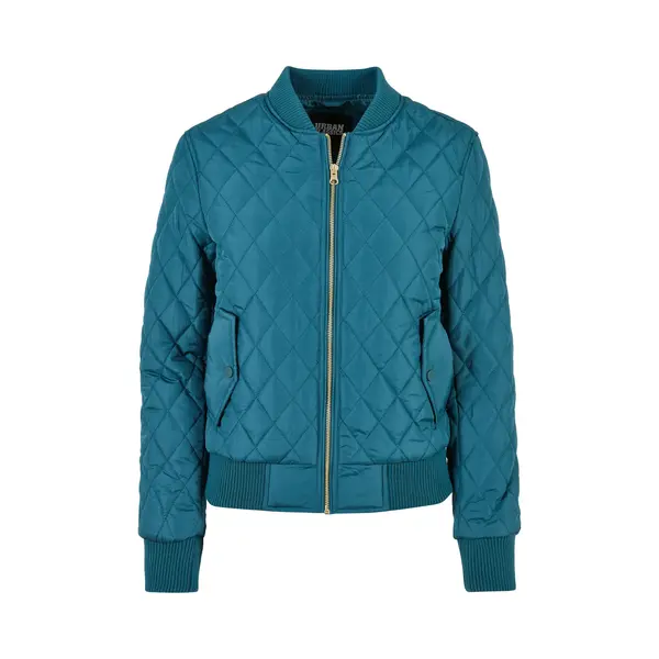 Urban Classics Women's Ladies Diamond Quilt Nylon Jacket Jacke, Jasper, 5XL thumbnail