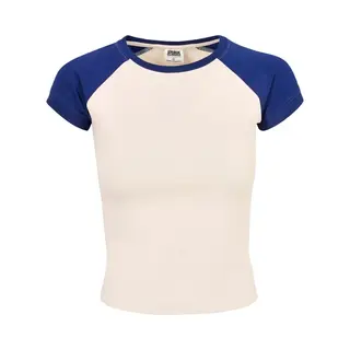Women's Retro Baseball T-shirt Urban Classics Organic Stretch