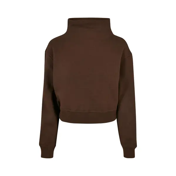 Urban Classics, Damen, Pullover, Ladies Organic Short High Neck Crew, Braun, (4XL) thumbnail