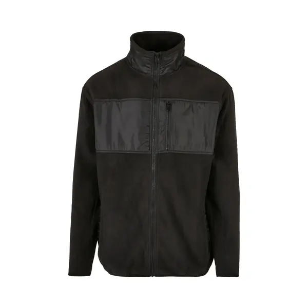 Urban Classics Herren Patched Micro Fleece Jacket S Black thumbnail
