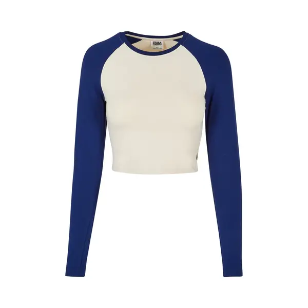 Women's Organic Long Sleeve Crop T-shirt Urban Classics Retro Baseball Gt thumbnail