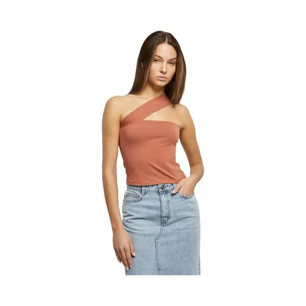 Urban Classics - One Strap Mouwloze Top - L - Oranje thumbnail