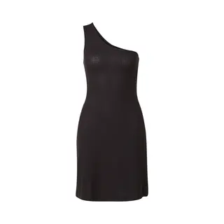 Urban Classics, Damen, Kleider, Ein-Schulter-Rippenkleid, Damen, Schwarz, (3XL)