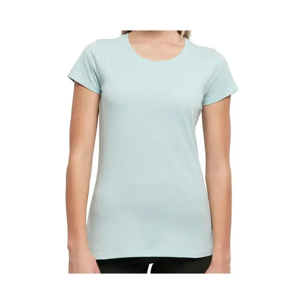 Build Your Brand Basic T-shirt Voor Dames, Oceaan Blauw thumbnail