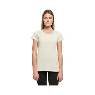 Build Your Brand Damen Basic Tee – Figurbetontes Baumwoll T-Shirt Mit Rundhalsausschnitt & Kurzen Ärmeln, Ideal Für Alltag, Freizeit & Veredelung,