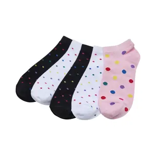 Urban Classics Basicsocken "Urban Classics Damen No Show Socks Rainbow Dots 5-Pack" 1 Paar Tlg.