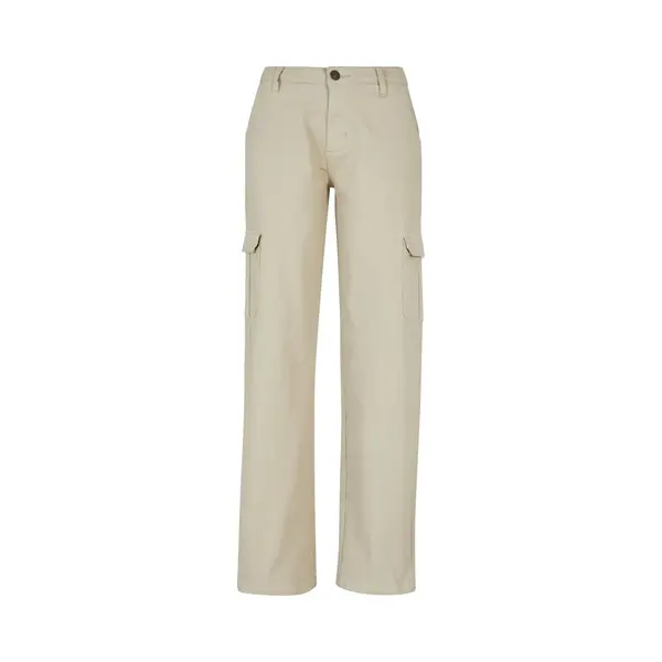 Urban Classics Damen Hose Ladies High Waist Straight Denim Cargo Pants Offwhite Raw 29 thumbnail