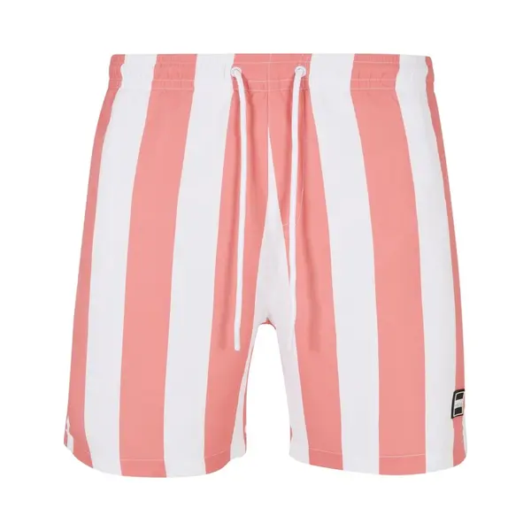 Urban Classics - Pattern Palepinkbarstripe Zwemshorts - 5XL - Roze thumbnail