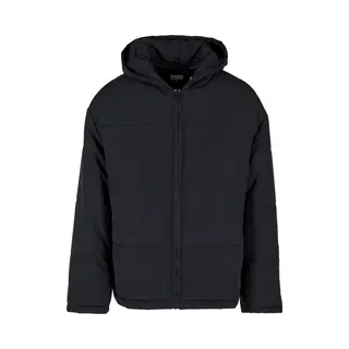 Urban Classics Herren Jacke Hooded Block Puffer Jacket Black 3XL