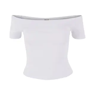 Urban Classics Damen T-Shirt Ladies Organic Off Shoulder Rib Tee, Schulterfreies T-Shirt Für Frauen, Bio-Baumwolle, Erhältlich In Vielen Farben,