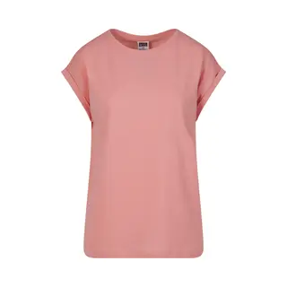 Urban Classics Dames Extended Shoulder Tee T-Shirt Rondhals Korte Mouw Katoen, Tricot