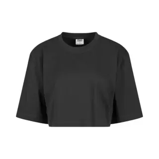Urban Classics - Heavy Organic Oversized Crop Top - L - Zwart