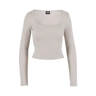 Urban Classics T-Shirt "Urban Classics Ladies Glitter Square Neck Longsleeve" 1 Stk.