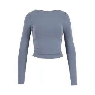 Urban Classics - Ruffled Super Slim Longsleeve Top - Xl - Blauw
