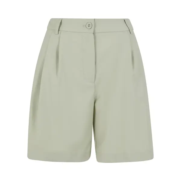 Urban Classics, Damen, Shorts, Ladies Pleated Bermuda Shorts - 188431, Grün, (32) thumbnail