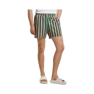 Urban Classics, Herren, Badehosen, Striped Seersucker Swim Shorts - 191411, Grün, Beige, (5XL)