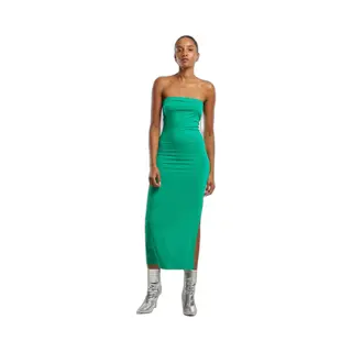 Urban Classics - Bandeau Midi Lange Jurk - L - Groen