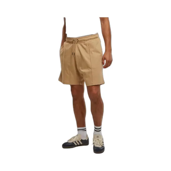 Urban Classics - Heavy Jersey Pintuck Track Korte Broek - S - Beige thumbnail