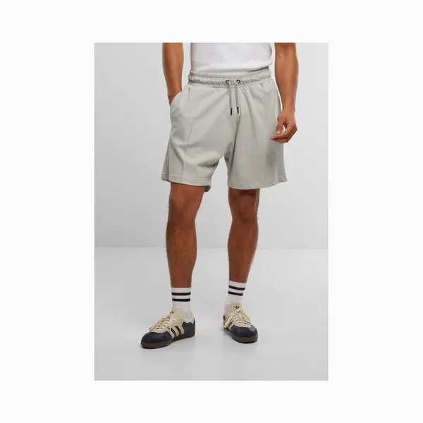 Urban Classics - Heavy Jersey Pintuck Track Korte Broek - M - Grijs thumbnail
