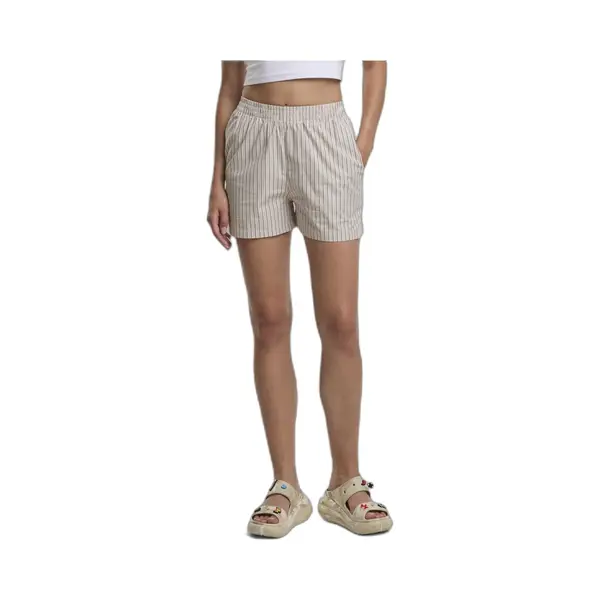 Urban Classics - Striped Korte Broek - Xs - Grijs/Wit thumbnail