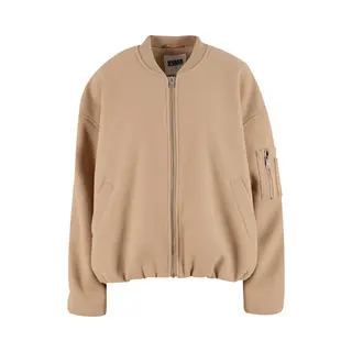 Urban Classics, Damen, Leichte Jacken, Faux-Woll-Bomberjacke Für Damen, Beige, (5XL)