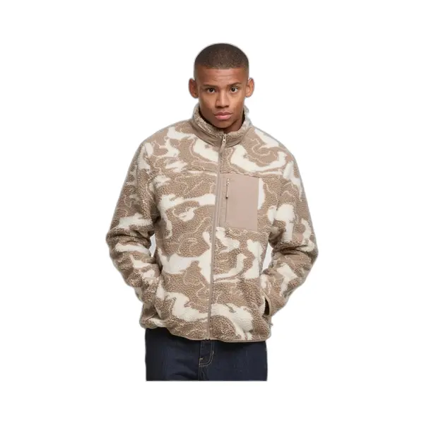 Urban Classics - Pattern Teddy Jacket - 4XL - Beige thumbnail