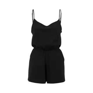 Urban Classics, Damen, Jumpsuits, Ladies Short Spaghetti Jumpsuit - 1240, Schwarz, (4XL)