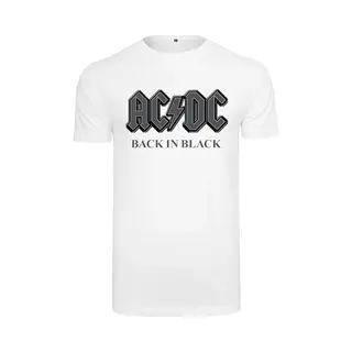 Merchcode Acdc Back In Black T-Shirt Weiß Größe M