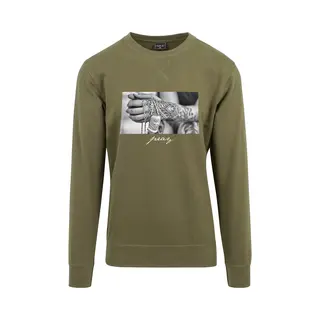 Mister Tee Herren Sweatshirt Pray 2.0 Crewneck Olive M