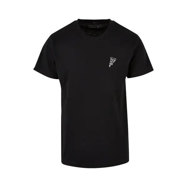 Mister Tee Shirt 'Pizza' Zwart / Wit thumbnail