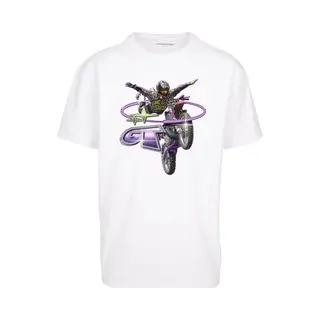 Mister Tee - Moto Gt Oversize Heren T-shirt - 4XL - Wit