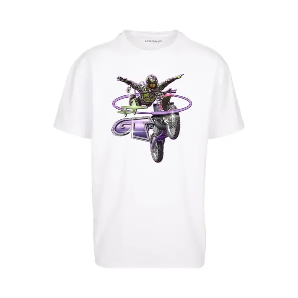 Mister Tee - Moto Gt Oversize Heren T-shirt - 4XL - Wit thumbnail