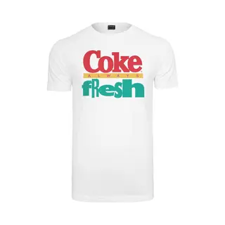 Merchcode Coca Cola - 90's Logo Heren T-shirt - S - Wit