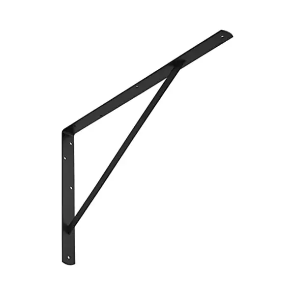 Sotech 1 Stück Regalkonsole (600 X 375 X 40 Mm, Schwarz, Pulverbeschichtet) Schwerlast-Konsole Mit Querstrebe Zur Stabilisierung thumbnail