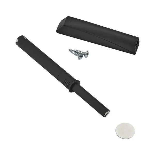 Sotech Deurdemper K-Push-To-Open Met Magnetische Punt (uitwerpafstand, 37 Mm) Antraciet Incl. Montage-adapter Voor Deurscharnieren Zonder Veren thumbnail