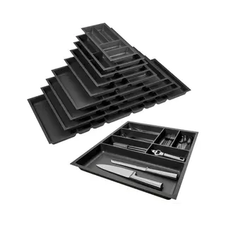 So-Tech Orga-box 2 Besteckeinsatz Tiefe 462 Mm Für Nobilia Küchen Canvas-struktur Anthrazit Schubladeneinsatz Breite 509 Mm Für Schubladen 600 Mm