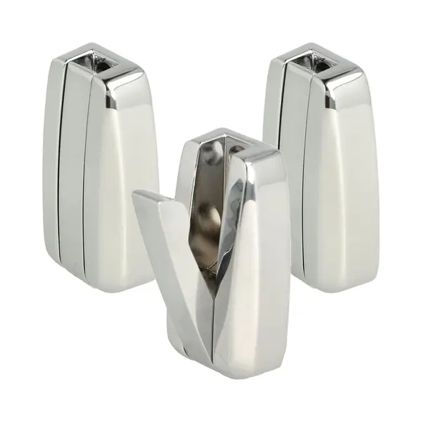 Sotech 3-delig Opklapbare Haken Hippo Gepolijst Chroom Met Veer Metalen Jashaken, Ruimtebesparend, Ideaal Voor Kleine Ruimtes Zoals In Caravans thumbnail