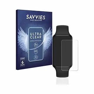 Savvies 6 Pack Screen Protector Compatible With Huami Amazfit Band 7 Protection Film Clear