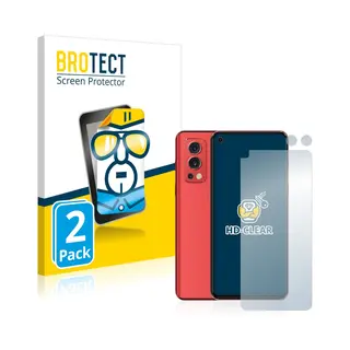 Brotect - Screenprotector Voor OnePlus Nord 2 5G (Voor+Camera) - Folie Beschermfolie Transparant 2 Stuks