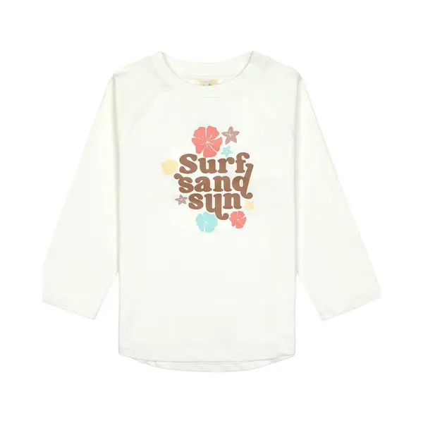 Lässig Splash & Fun Rashguard Zwemshirt Met Lange Mouw Met Uv-bescherming - Flowers Sea Salt, 13-18 Maanden, Maat 86 thumbnail